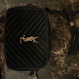 YSL Lou camera bag, quilted nylon.